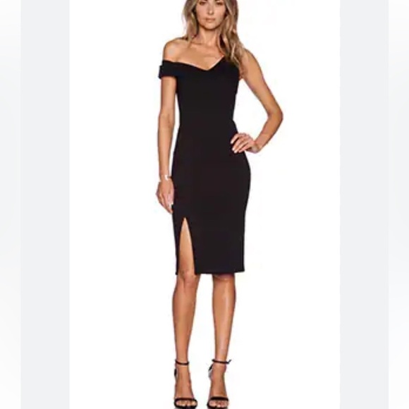 NICHOLAS Black One Shoulder Bodycon Dress - Picture 1 of 9